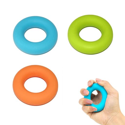 Mirhuaハンドグリップ握力トレーニングリハビリ30LB筋力トレーニングストレス解消トレーニングシリコハンドル補強リング(4)