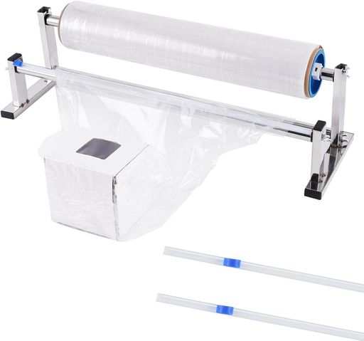 MXBAOHENG 55cm幅以内 ストレッチフィルム用 ラップディスペンサー 卓上 & 壁掛け式 カッター2本付き フィルムホルダー 包装ラッパー 業務用梱包ツール 引越し 倉庫荷崩れ防止