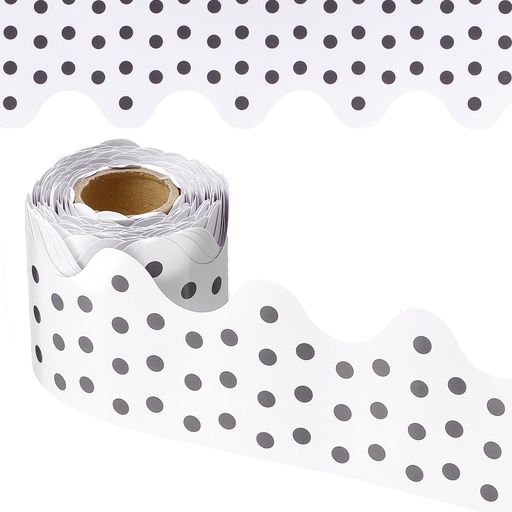 PATIKILドット掲示板ボーダー10Mポスター黒板コルクデコレーショントリムスカラップボーダー壁飾り教室..