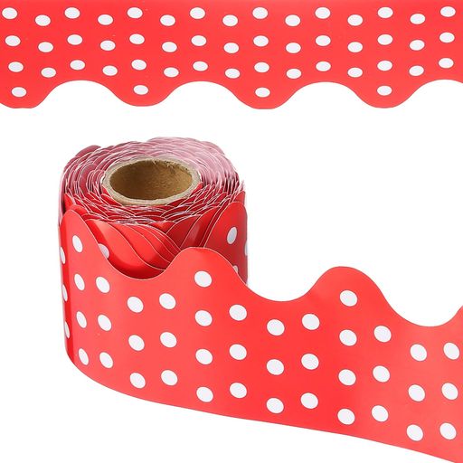 PATIKILドット掲示板ボーダー10Mポスター黒板コルクデコレーショントリムスカラップボーダー壁飾り教室..