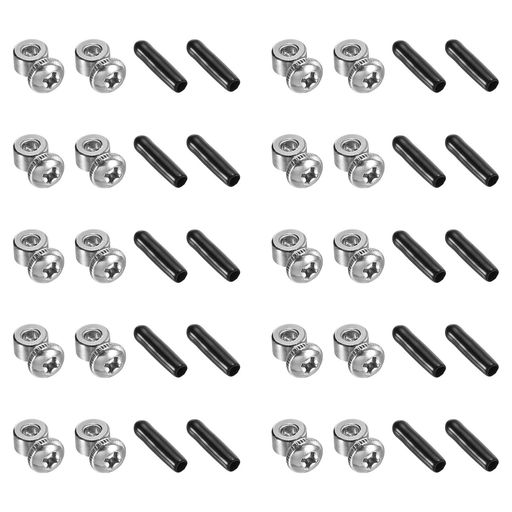 PATIKIL交換用調整ネジとエンドキャップセット10セット縄跳びのスペア交換用アクセサリー縄跳びスピードケーブル用