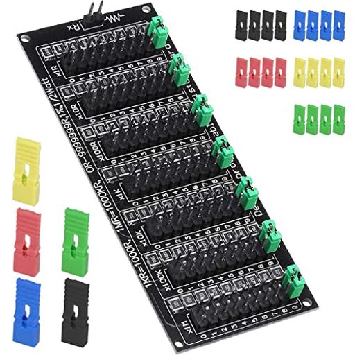 DAOKAIのプログラム可能な抵抗器板1R-ジャンパー帽2.54mmとの電子工学の設計のための9999999R抵抗器板..