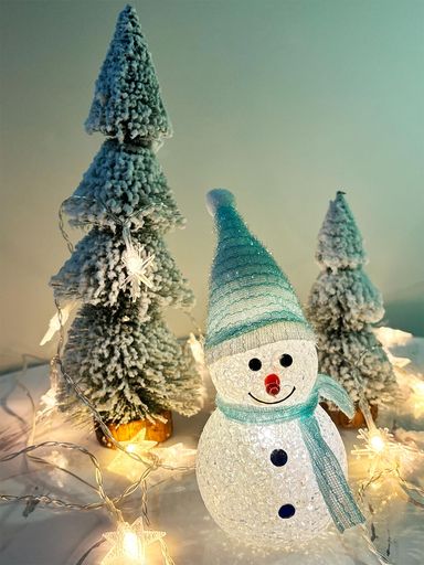 Lanitoクリスマスライト雪だるまライト卓上置物ライトLEDランタンキャンドルライトクリスマスランタン..