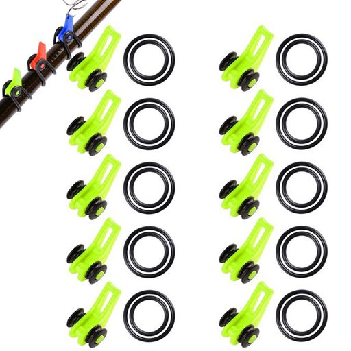 ルアーフックホルダー10個セット釣り竿用フックキーパー釣り道具リング付きフックキーパーラインホルダ..