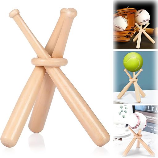XIANFQNKJ野球バット飾り木製サインボール置き付きベースボールディスプレイスタンドコレクション用ボ..
