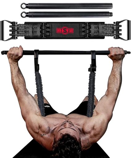 INNSTAR調節可能なベンチプレスアシスタンス取り外し可能チェストエキスパンダー抵抗バンド付きホーム..