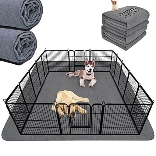LOOBANI 超吸収 洗えるペットシーツ 漏れにくさ 犬 おしっこマット滑り止め加工 速乾 丸ごと洗える 繰り返し利用可能 四季通用 (122*122CM【2枚】グレー)