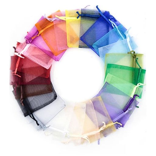 YFFSFDC巾着袋セット収納袋巾着袋オーガンジーラッピング袋ギフトバッグミックスオーガンジー巾着袋お..