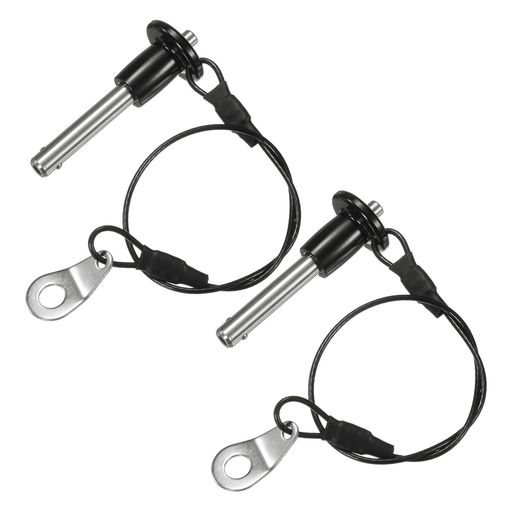 MMETERXITY2個のボールロックピン6mm直径25mm使用長ボタンハンドルクイックリリースピン