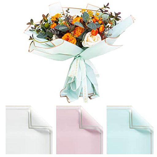 DIFEIUKIラッピング紙包装紙60枚セット3色梱包材ラッピング材大判防水ラッピングペーパーバレンタインデー花束お花贈り物クリスマスギフトプレゼント花屋ラッピ...