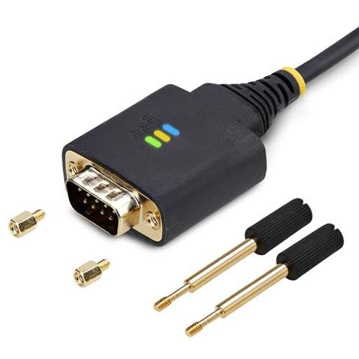 StarTech USB-A RS232C 変換ケーブル 2m FTDI搭載 COMポート保持 DB9 シリアル変換 LED 交換用ねじ付 1P6FFC-USB-SERIAL