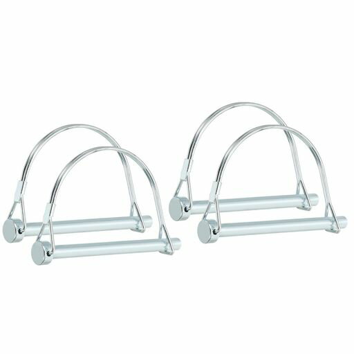 PATIKILトレーラーカプラーピン5/16x3-15/16”4個ワイヤーロックピンセーフティーシャフトロックピンラ..