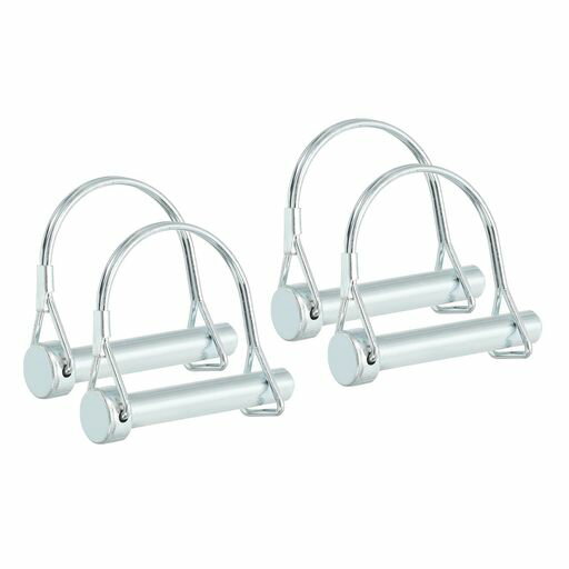 PATIKILトレーラーカプラーピン2/5x2-3/8”4個ワイヤーロックピンセーフティーシャフトロックピンラウン..