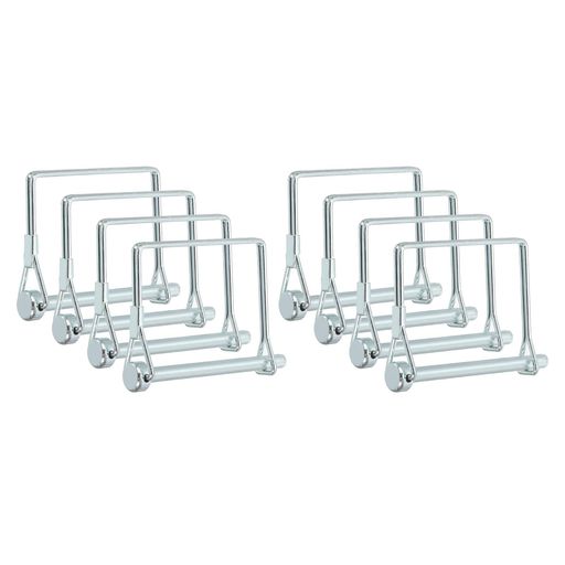 PATIKILトレーラーカプラーピン1/4x2-3/4”8個のスクエアワイヤーロックピンシャフトロックピンセーフテ..