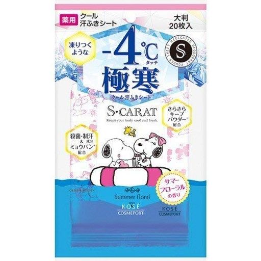 エスカラットエスカラット 薬用 クール 汗ふきシート -4°C極寒 サマーフローラルの香り 大判 20枚入その他本体