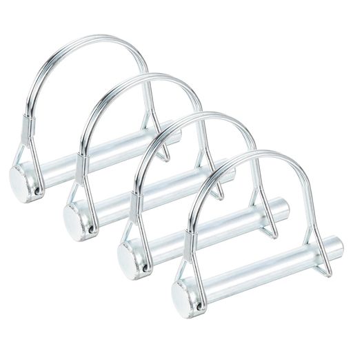 PATIKILトレーラーカプラーピン3/8x2-5/9インチ、4個のワイヤーロックピン、安全シャフトロックピン、..