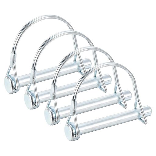 PATIKILトレーラーカプラーピン23/64x2-3/4インチ、4個のワイヤーロックピンセーフティーシャフトロッ..