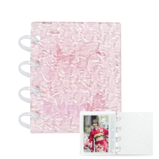 seimeinokiトレカケースきれい水の波紋透明コレクトブック4穴キノコ穴バインダーカードファイル3インチ..