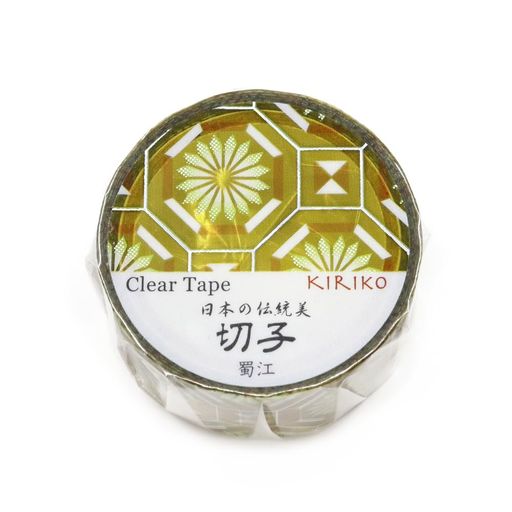 kimono美 切子クリアテープ 切子 蜀江 20mmx3m巻 和柄デザイン/伝統文様/和風装飾/上品デコレーション/和モダン雑貨/紙もの素材/手帳アレンジ/日本文化モチーフ/クラフト装飾/和テイスト演出
