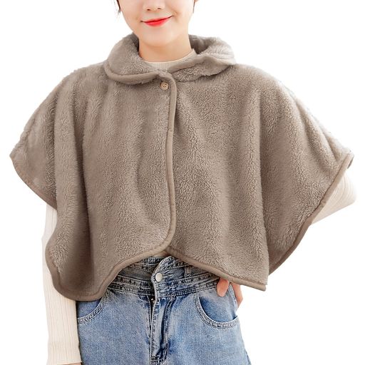 肩当て肩掛けひざ掛けブランケット着る毛布前開きボア裏起毛シープタッチ吸湿発熱あったか極暖防寒対策防風節電軽量顔まですっぽり部屋着温めグッズ男女兼用秋冬誕生日プレゼント