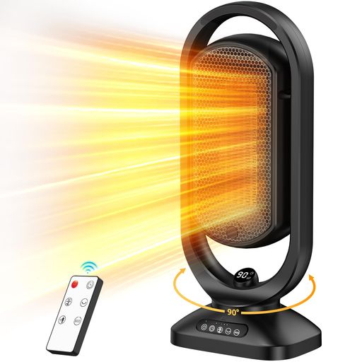 Bexezeセラミックヒーター【ECO知能恒温節電対策】セラミックファンヒーター暖房器具省エネ電気ファンヒーター左右自動首振り3段階温度調整500W/800W/1200W切り忘れ防止二重過熱保護転倒OFF…