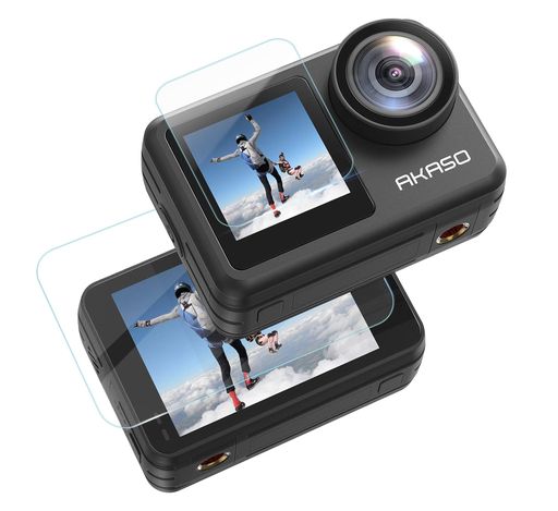 【2枚セット】AKASOBrave7LEフィルム強化ガラスフィルム1枚前液晶保護フィルム 1枚液晶保護フィルム硬度9H高透過率指紋防止撥水撥油自動吸着気泡ゼロ極薄衝撃吸収飛散防止貼り付け簡単対…