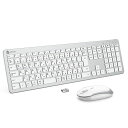 ICLEVERキーボードワイヤレスマウスセット無線静音JIS日本語配列TYPE-C充電式テンキー付き2.4Gマウス3段階DPIフルサイズ高耐久人間工学デザイン日本語説明書ワイヤレスコンボパソコンノート…(2)