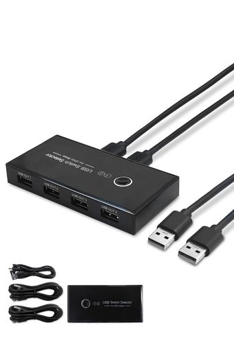 【複数PCでUSB機器を共有】1台のUSB機器を2台のPCで切り替え可能、周辺機器の共用に便利です 【ドライバ不要の簡単接続】USBケーブルを差し込むだけで自動認識し、すぐ利用可能 【ワンタッチで瞬時に切替】本体ボタンを押すだけで接続先PCを瞬時に切り替えられます 【4ポート搭載で拡張性◎】マウスやキーボードなど複数の機器を同時に接続できます 【選べるUSB3.0/2.0モデル】高速転送対応のUSB3.0と日常使いに便利なUSB2.0から選べます