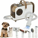 TOJOYペット用バリカン犬猫ペットグルーミングセットクリーナー6in1トリミング多機能掃除機低騒音アタッチメント豊富3L大容量液晶ディスプレイ付き3段吸引力ヘアブラシお手入れペット用…