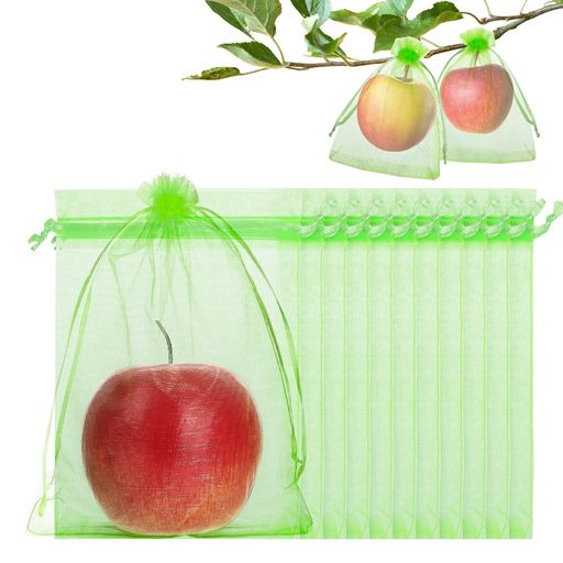 GWHOLE果物袋ぶどう果物保護バッグ50枚入防虫ネット果樹袋保護ネット15cmx20cmオーガンジー生地鳩よけ..