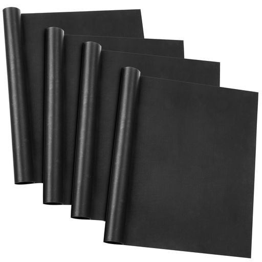 GWHOLEBBQグリルマットBBQシートバーベキューBBQシート鉄板用4枚セット軽量繰り返す使用可能30*40cmキ..