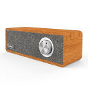木製BLUETOOTHスピーカー、部屋の装飾用のSMALODYポータブルミニワイヤレスレトロクラシックスピーカーカフェ、レストラン、ヴィンテージコス店、寝室などに最適(グレー)(2)
