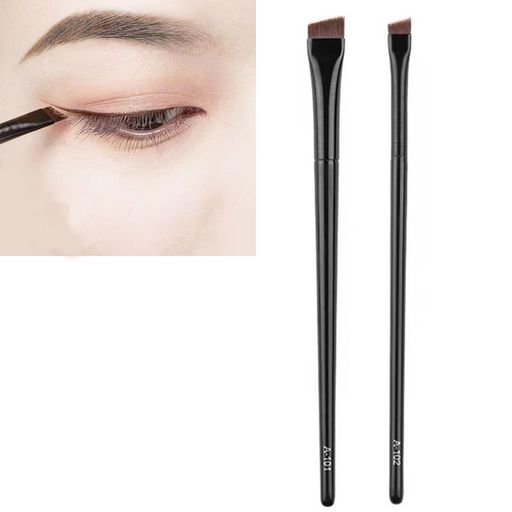 Doyimeアイライナーブラシ(2本セット)メイクブラシ鎌型アイライナーブラシ精密アイライナーブラシアイブロウブラシ熊野筆コスメアップアイシャドーブラシノーズシャドウブラシ化粧筆斜…