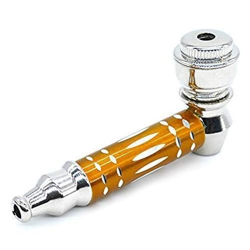 ZHENPINポータブルクリエイティブミニチューブパイプ-売れ筋スチールスクリーンフィルター(ブラック)(黄)