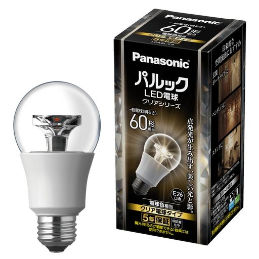 パナソニック パルックLEDクリア電球 きらめき 陰影 シャンデリア(調光器対応)電球...