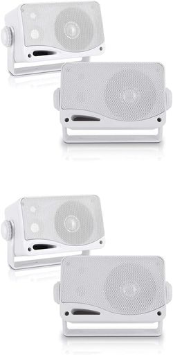 【Pyle3WAY完全防水屋内/屋外兼用ウォールマウントスピーカー(ペア)壁・天井面取り付け型】6.5インチ最大出力200W定格出力100W4オーム波数応答:70-21KHz取り外し可能な防錆性メッシュグリル&角…