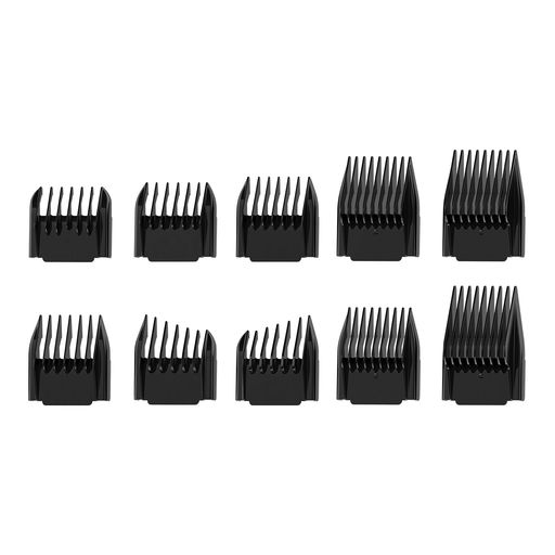 [多彩なリミットコーム]:3mm、6mm、9mm、12mm、15mm、18mm、21mm、24mm、左&amp;右もみあげ櫛のような10種類ガイドコームを付属して必要に応じて選べて、お好みにより髪の長さに簡単キレイにカットできます。 [3mm、6mmの機能用途]:3mm、6mm、頭髪全体の長さそろえ 、丸刈り、エリ足仕上げ。 [9mm-24mmの機能用途]:9mm、12mm、15mm、18mm、21mm、24mm頭髪全体の長さそろえ。 [右/左コームの機能用途]:右/左コーム 耳周りのカット。 [髪を自由に整える]:髪の毛を少し整え、坊主まで、床屋に行かず自宅で簡単に多彩なアタッチメントで思いどおりのヘアスタイルも色々と楽しめます。