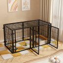 HEEOREVペットサークル犬ゲージペットフェンス犬サークルケージドア付きサイズ:120*60*70CM(2つのドア)屋根面付き栅組立簡単レイアウ...