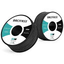 BROTREEマイクロコード50Mパラコード1.18MM細引きロープ紐耐荷重45KGアウトドアアクセサリー制作用など-ブラック(4)