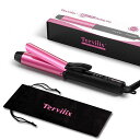 TERVIIIXミニカールアイロン25MM持ち運びヘアアイロン旅行用ヘアアイロンミニ海外対応160/180/200°C三段階温度設定耐熱ポーチ付き(2)