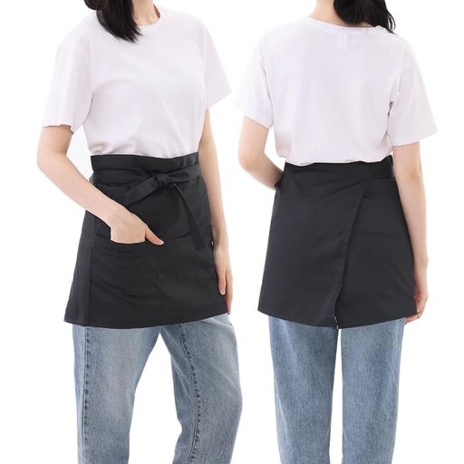 [Maifunn] メンズシェフエプロン 腰下エプロン 女性用 ショート 腰巻きスカート カ...