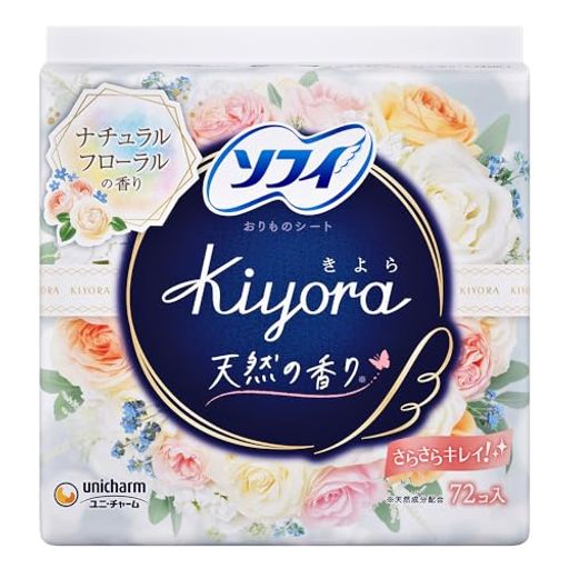 ソフィ Sofy Kiyora ナチュラルフローラル 天然の香り 72コ入 パンティーライナー