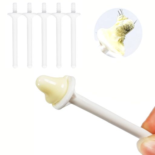 ALLVD鼻毛ワックス脱毛用スティック50本鼻毛ワックス脱毛スティック使い捨て脱毛スティック洗浄除去鼻..