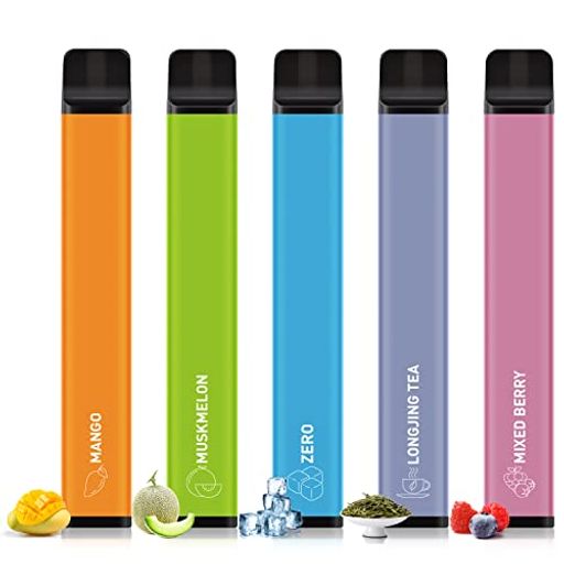 【爆煙タイプの電子タバコ登場】NICOCO厳選した人気の5種フレーバーセット、便利な使い捨て電子タバコ(VAPE)が登場!豊富な煙量や抜群な吸い心地なので気分転換や日常のリフレッシュにピッタリです。爆煙を楽しみたい人におすすめ! 【最大限7500回吸引可能】1本は約1500回吸引可能、5本セットで通常のタバコに37箱に相当。タバコ代を節約したい方に最適!リキッド注入済み、大容量のバッテリーを内蔵する一体型で面倒なメンテナンス等は一切なし、吸うだけで即起動の簡単お手軽タイプです。 【豊富な5種のフレーバー】星(塗り潰し)スーパー清涼感:ひんやりの涼感をすっかり味わえるアイスミントフレーバー。星(塗り潰し)ロンジンチャ:口中のアクセントを重視する繊細なお茶系のフレーバー。星(塗り潰し)マスクメロン:完熟マスクメロン本来のおいしさがお楽しめます。星(塗り潰し)マンゴー:芳しい独特の香りに満ちあふれる「完熟マンゴー」の味わいです。星(塗り潰し)ミックスベリー:ベリー系フルーツの味わいがそれぞれいかされた、リアル風味を再現したフレーバー。 【ポケットサイズ・持ち運び簡単】スクエア型のスタイリッシュなボディでどこに置くでも電子タバコの滑り落ちを防げます。