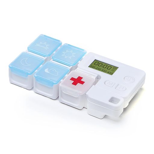 CHOMEOOKピルケース一日4回携帯用タイマー薬ケースピルケース1週間小型サプリケース習慣薬箱ピル薬ケー..