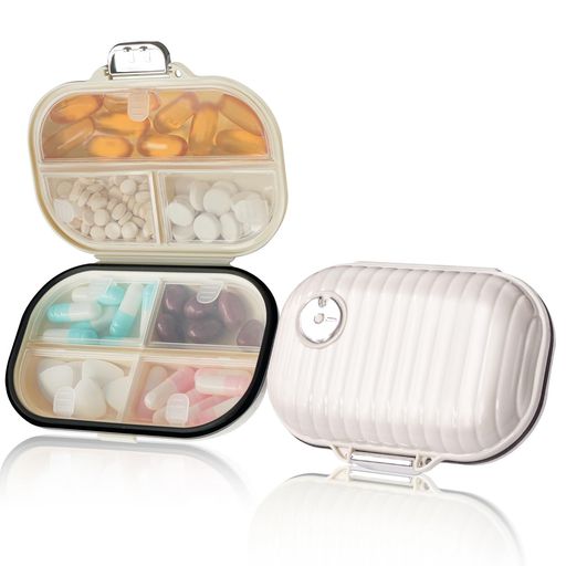 【サイズ仕様】素材:PP(ポリプロピレン)、本体サイズ:11.2cm*7.8cm*4cm本体重量:64g 【防水・防湿】金属メッキバヨネット+シリコンシール+透明インナーカバーの3層構造で、密閉性を心配する必要はない。密封性が高いので、防水・防湿性に優れ、外出時の急な雨や水濡れなどでも安心です。 【軽量設計】重さはわずか64gと、毎日の外出に携帯しやすい機能とデザイン性を追求したコンパクト・軽量設計です。旅行.通学.通勤や出張などの時に、小物や薬の収納にピッタリです。 【安心ケース】食品グレードの高品質なPP(ポリプロピレン)プラスチックを使用しており、これはよく知られている嬰児の乳嘴や弁当盒などの製品にも使用されています。無味無臭、安全性が非常に高く、優れた耐久性と密封性を持っています。防水で湿気に強く、高素質の遮光性を持っており、薬品を効果的に保管するだけでなく、お客様がより安心して使用できるように設計されています。