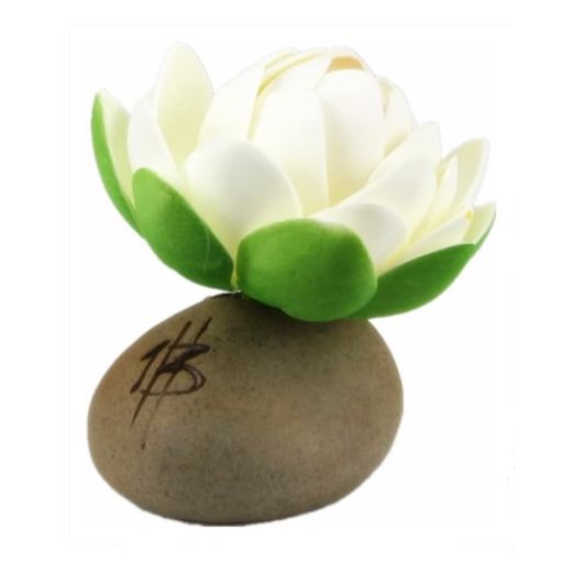 Q’FOOお供え造花仏壇用小花瓶付き仏花枯れない供養納骨堂常花蓮の花1個(ホワイト)