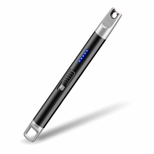電子ライター プラズマライター 電気 USB 電量表示 充電式 火起こし 無炎 防風 スリム ろうそ ...