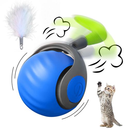 「スマート猫おもちゃボール」LUPAPA猫おもちゃ電動ボールには2つのモードがあります。 通常モード:電源を入れてから3秒間緑色のライトが点灯し、5分間動作すると自動的にシャットダウンします。 スマートモード:電源を入れた後、電源ボタンを3秒間長押しすると、5分間運転した後、人または猫がタップするまで自動的に待機します。 「スピード調整可能」電源を入れた後、スイッチキーを短く押して速度を切り替えます。通常モードでは、薄緑色は遅く、濃い緑色は高速です。スマートモードでは、水色は遅く、濃い青は速くなります。 2 つの異なる速度により、異なる性格の猫のニーズを満たすことができ、猫はこのインタラクティブなおもちゃのボールにすぐに夢中になります。子猫がこの猫用おもちゃボールにゆっくり慣れることができるように、初めて使用するときは遅い速度を選択することをお勧めします。 「おもしろいしっぽ」当社の製品にはボールに掛けることができる尻尾が付いており、動物の振る尻尾をシミュレートし、猫の注意を引きます。しっぽは猫の狩りや追いかける本能を刺激し、猫がボールを追いかけて、猫の運動を助けることができます。