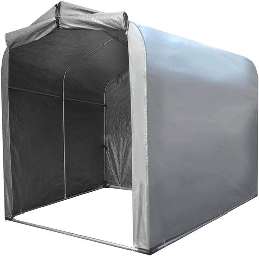 【商品情報】自転車物置のサイズは:220x157x165cm、重さは約13.9キロです。用途多い、自転車、バイクなどだけでなく、農業用品、園芸工具の物置などとしてもご利用いただけます。 【優れた耐候性】自転車物置の表面部分はPE材質を使用して、防水性能が良い、フレームは防錆されたスチールパイプを採用し、サビに強くて、長年使用に堪能できるほど堅固です。 【2-3台収納】本自転車物置が大人用標準的で、自転車台を収納できるテントタイプです。扉は上部の幕止めに固定できるので、スムーズに自転車の出し入れができます。詳しい取扱説明書が付き、それを参考した上で、楽に取り付けます。 【ご愛車を守る】自転車やバイクなどは日差しにそのままおくと、ハンドル部分の痛みが激しくなってしまいますし、また雨が降れば濡れて錆びてしまい、鳥のフンなどの飛来物で汚れてしまう状況もある。外から入りやすい・見えやすいところに停めている場合、盗難の危険性も出てきます。上述した状況を防ぐため、自転車物置をお勧めます。雨や日差しから愛車を守りましょう!自転車もちろん、バイクや予備タイヤなどの収納にも便利です。設置も移動も簡単なのが魅力。